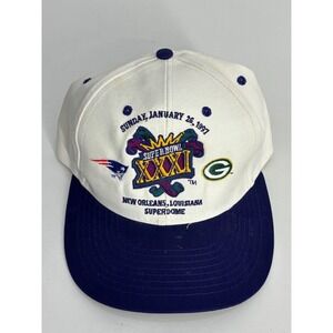 Green Bay Packers vs New England‎ Patriots NFL Hat Mens White Super Bowl XXXI OS